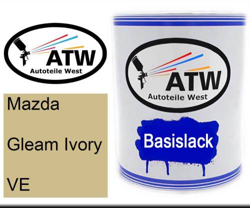 Mazda, Gleam Ivory, VE: 1L Lackdose, von ATW Autoteile West.